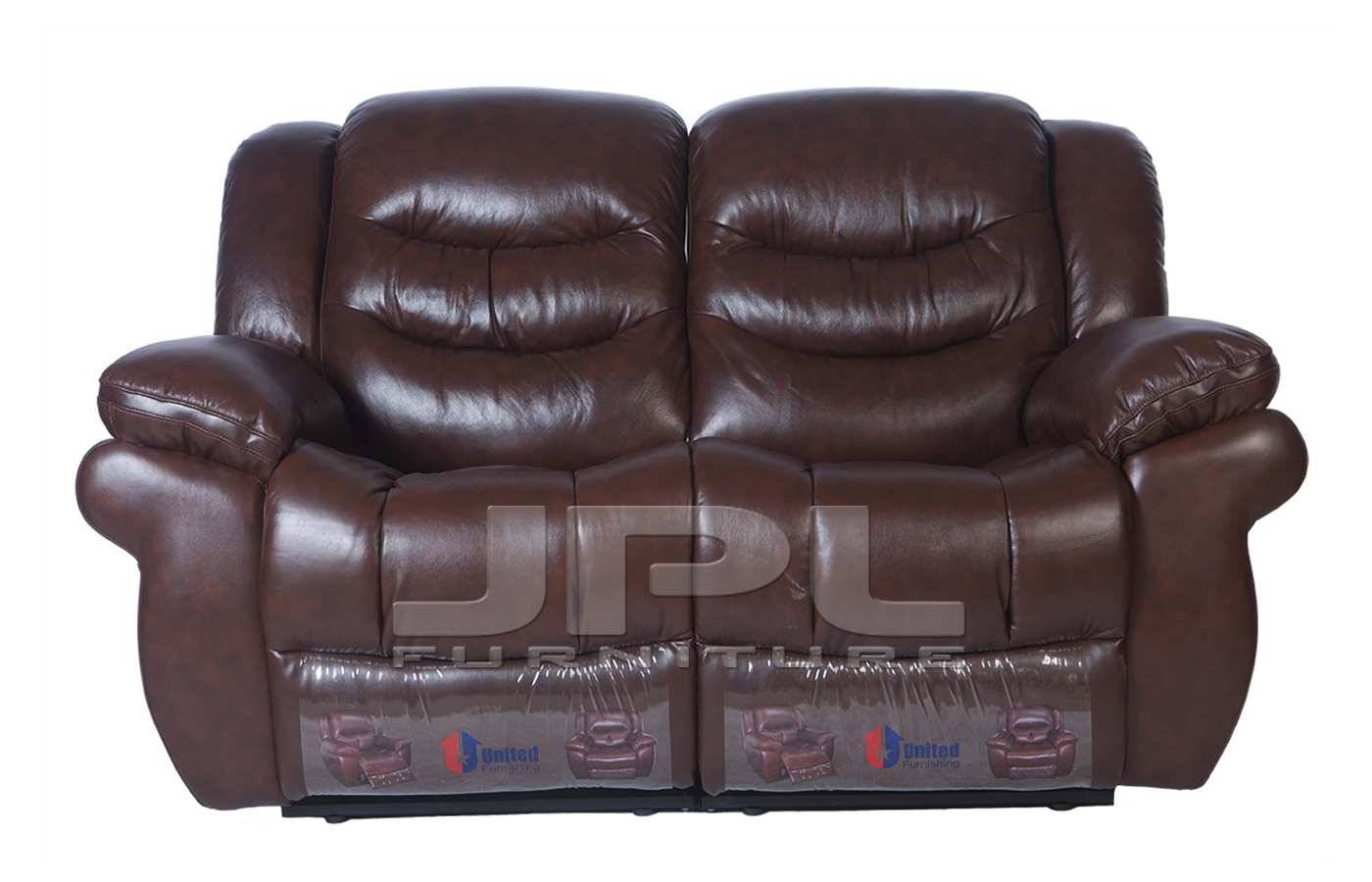 8001 Кожаный диван с механизмом-реклайнер двухместный